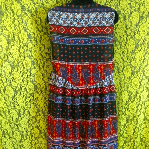 Maxi Sheer Boho Open Draped Cover Up Kimono - Picture 3 of 6